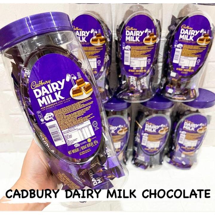 Cadbury Dairy Milk 1 toples(85-90pocs) Cadbury Mini Ecer Import Halal-cokelat Ca