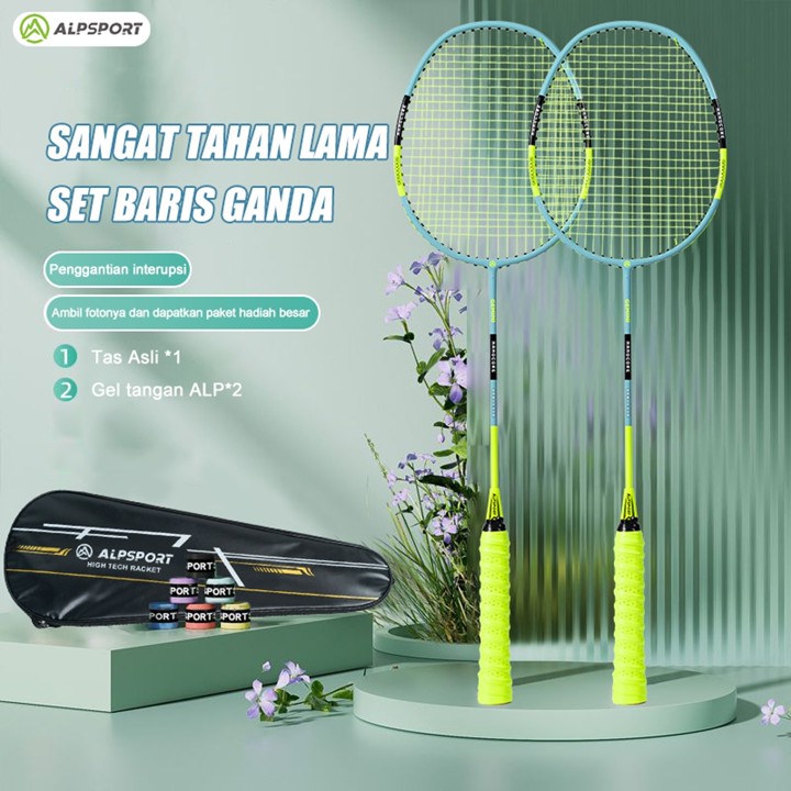 ALPSPORT SZZ 2Raket + Tas 4U G5 100% Serat Karbon Penuh Desain Asli 22-28Lbs T80