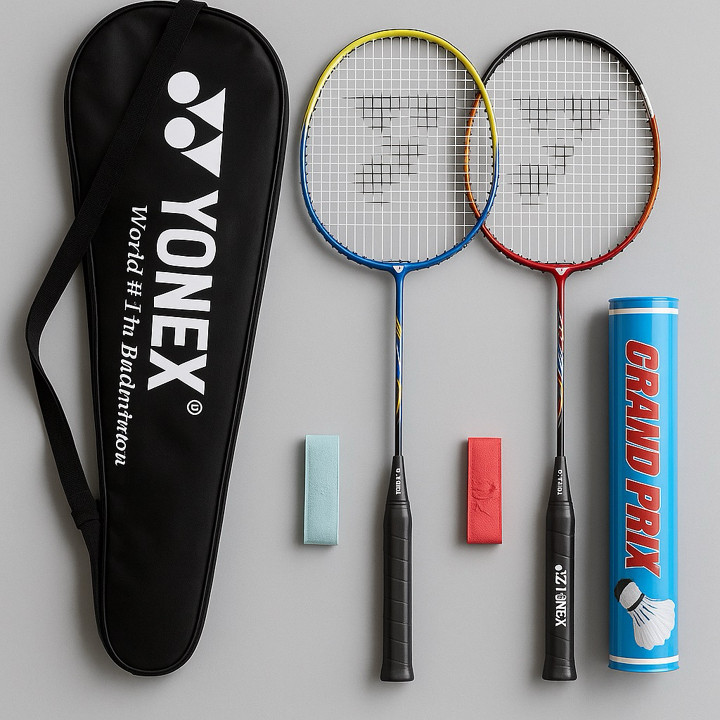 RAKET BADMINTON PAKET LENGKAP UNTUK DEWASA DAN ANAK2