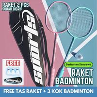 Raket Badminton isi 2pcs Raket Bulu Tangkis Alat Olahraga Racket Badminton Origi