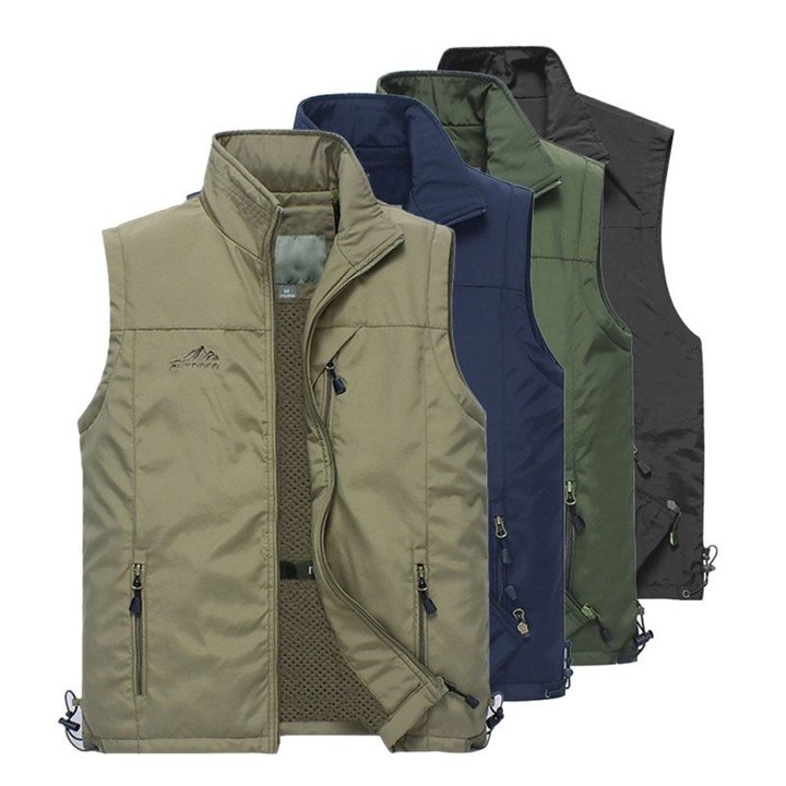 (COD) Rompi OutdoorPria Dan Wanita Terbaru/Rompi Vest Anti Air,Anti Angin SIZE L