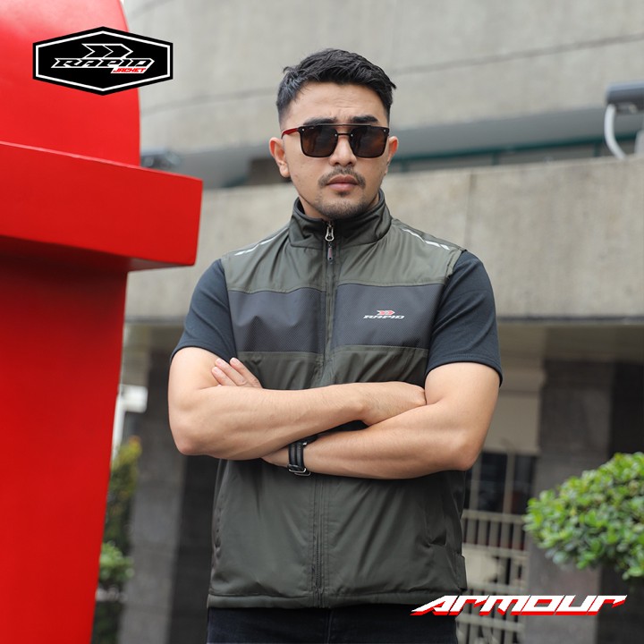 Rompi motor pria touring  anti angin  RAPID ARMOUR  tahan angin pelindung dada r