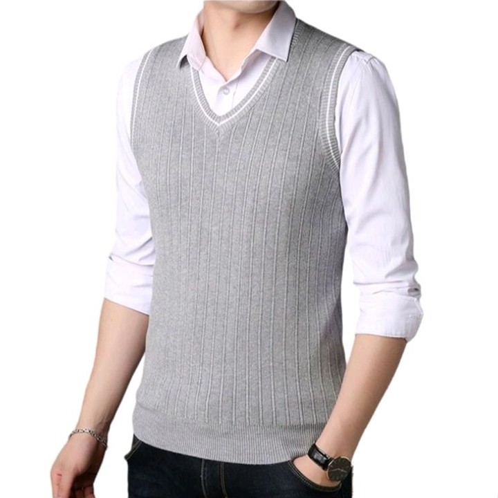 SN - VEST KNIT FULLOVER / Rompi Rajut Kerja Pria