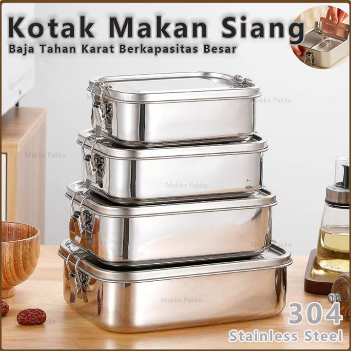 [cod] Kotak Makan Stainless / 304 Stainless Steel Lunch Box Premium Anti Tumpah 