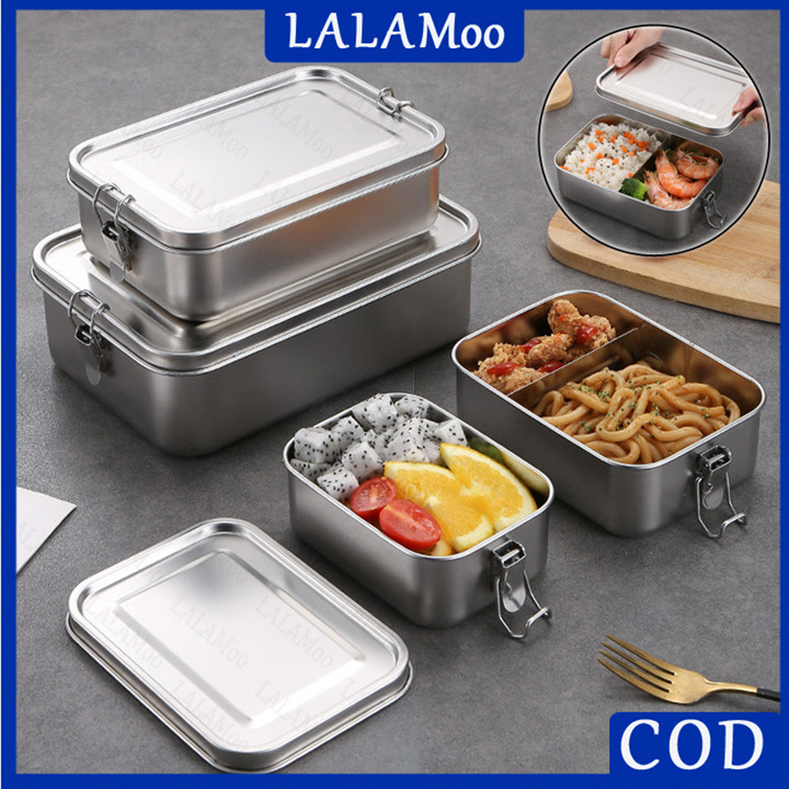 304 Stainless Steel 850ML Kotak Makan Siang Premium Tahan Tumpah / Kotak Makan S