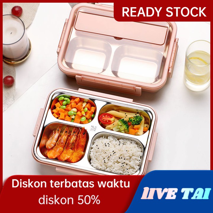 Kotak Makan Stainless Steel 304 / Tahan Panas / Lunch Box Anti Karat / Tempat Be