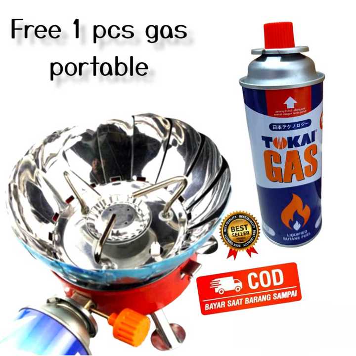 Kompor Camping Portable Bentuk Bunga Tahan Angin Windproof Stove K-203
