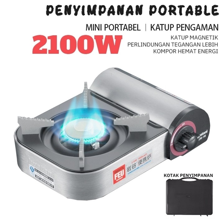 Camping  Mini Portable Gas Stove 2100W Piknik Sistem nyala: Elektrik Desain ring