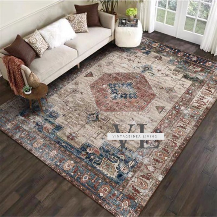 Karpet Lantai Bohemian Vintage Jumbo Antislip Velvet Crystal 140x200 160x200 200