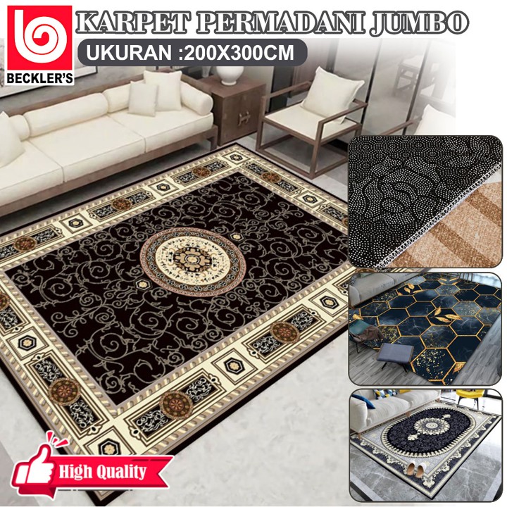 (Beckler's) LOKAL Karpet Lantai Ukuran 200x300CM Permadani Eropa PREMIUM Bahan P