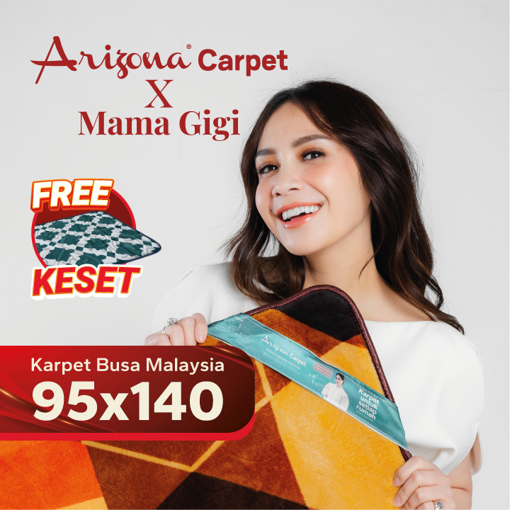 [95x140cm] Cosmo Love Karpet Busa Malaysia Arizona Motif Minimalis