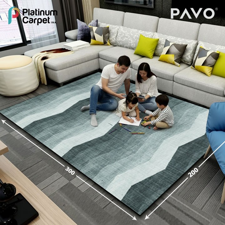 Karpet Lantai Jumbo 200x300 – Karpet Ruang Tamu Modern Lembut Polyester Silk, An