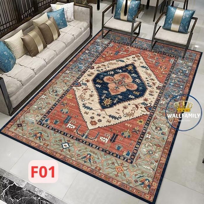 (remekrastafara) Karpet Eropa Import Polyester 100x150cm (Motif Baru) - F01
