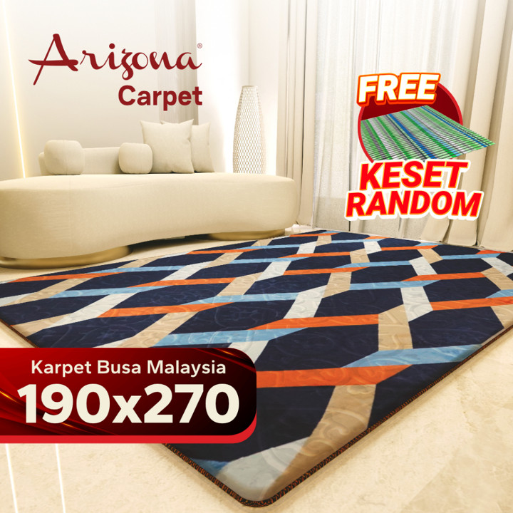 [190x270cm] Arizona Carpet Cosmo Love Karpet Busa Malaysia Motif Minimalis