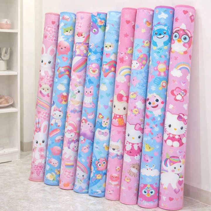 Tikar karpet foam 2,5 mm 1 sisi ukuran 120x180 cm anti slip