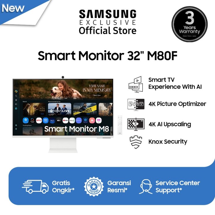 Samsung Smart Monitor 32 Inch 4K Vision AI l M80F | Samsung TV Apps | Vision AI 