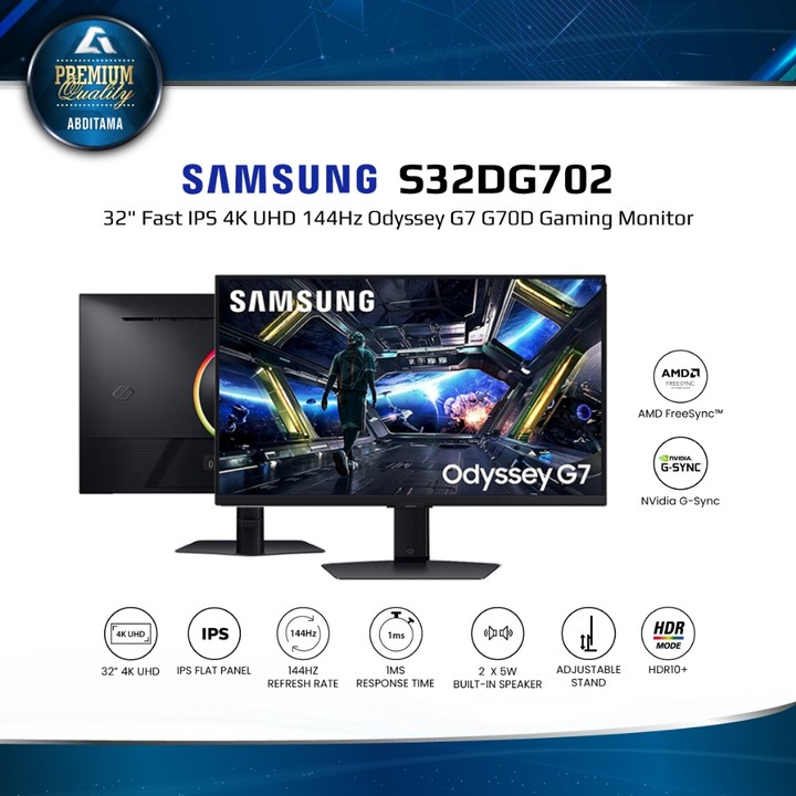 SAMSUNG Odyssey G7 S32DG702 32" IPS 4K 2160p 144Hz HDR400 HDMI2.1x2 DP1.4x1 Wifi
