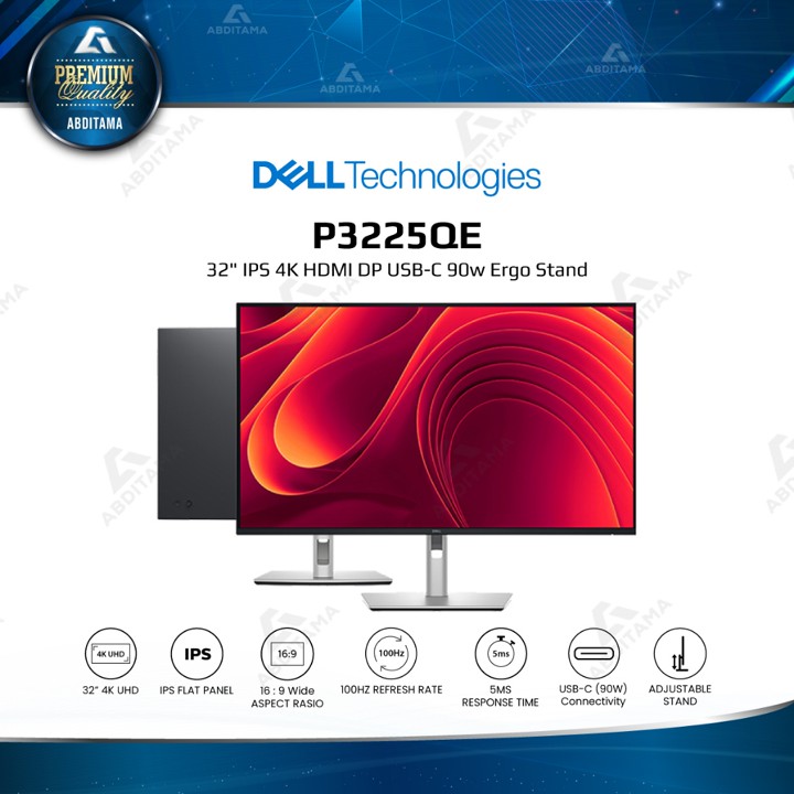 DELL Pro Plus P3225QE 32" IPS 4K 2160p 60Hz 5ms 99% sRGB HDMI2.1x2 DP1.4x1 USB-C