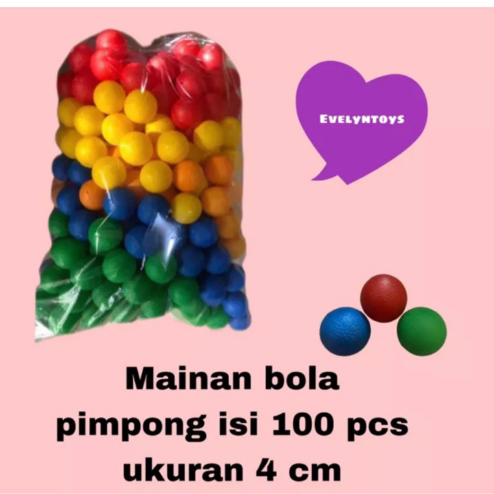 [ ISI 100pcs] BOLA PINGPONG PLASTIK / MAINAN KEKINIAN