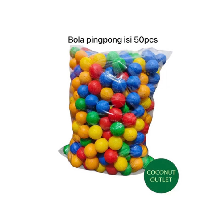 Bola Pingpong Isi 50 Pcs/Bola Anak/Mandi Bola Mandi Bola Renang Anak
