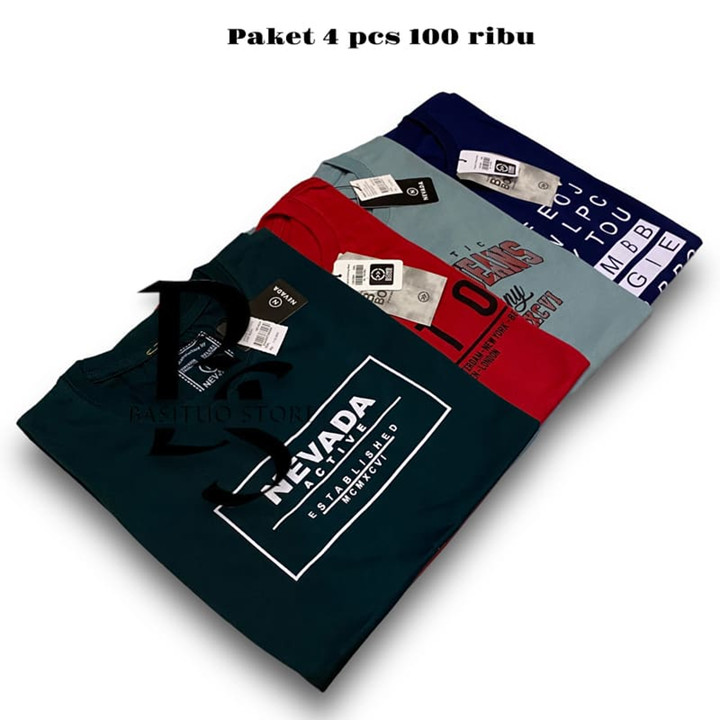 Promo Paketan Kaos 100 Dapat 4 MixBrand NVD BBG Original Distro Pria Wanita Terb