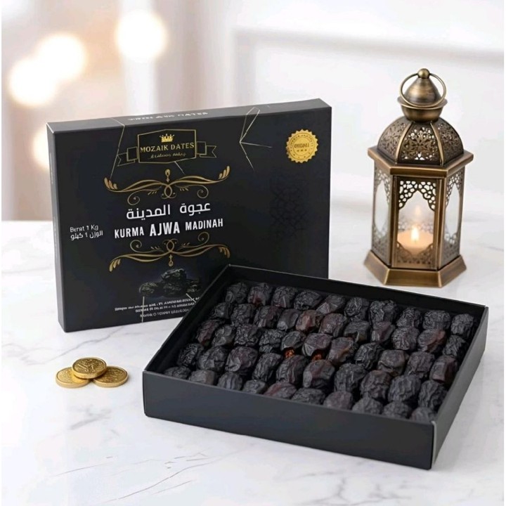 Kurma Ajwa Madinah Premium 1kg Hampers Eksklusif Oleh oleh Haji Umrah & Hadiah S