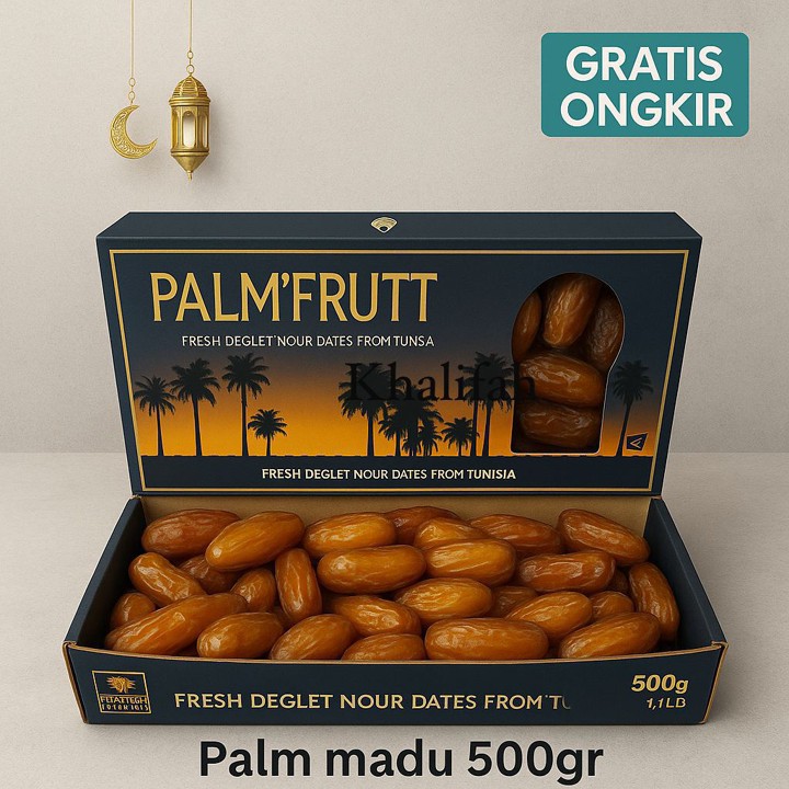 Kurma Palm Frutt Madu 500gr | Kurma Tunisia Non Tangkai | Kurma Tunisa Palm Frut