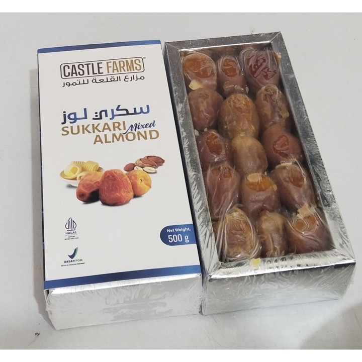 Castle Farms Kurma Sukkari Almond 500gr