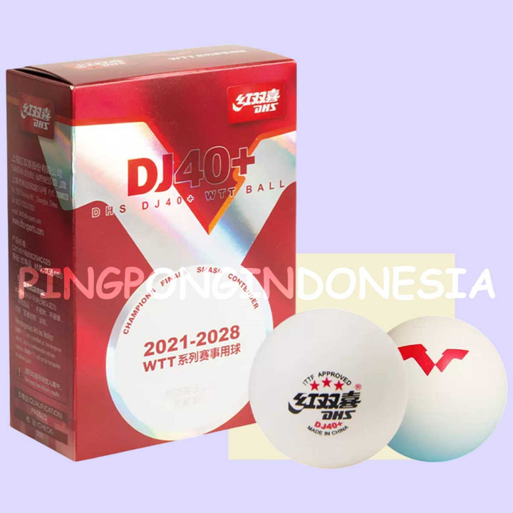 DHS WTT 3-Star DJ40+ Ball-Bola Pingpong Tenis Meja World TT