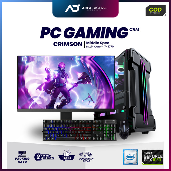 PC Rakitan Gaming Fullset Murah Siap Pakai Intel Core I7 3770 Ram 16GB SSD 128GB