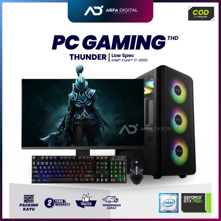 PC Gaming Full Set Intel Core i7 RAM 16GB SSD 128GB HDD 500GB VGA 4GB DDR5 Monit