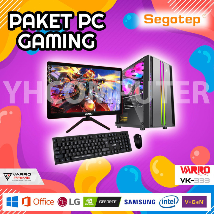 PC GAMING FULLSET I7 RAM 16GB MONITOR 19 INC - VGA GT 1030 DDR5 LANCAR GAMING
