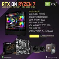 Pc Gaming Rakitan Ryzen 7 8700F + 3060 12GB