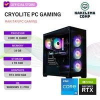 PC RAKITAN PC GAMING CRYOLITE intel i5 10400F RTX3050 6GB/ 16GB 1TB WINDOWS 11 P