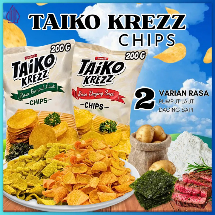 COD HALAL Taiko Krez Chips Crispy Potato Chips Keripik Kentang Renyah Enak Rasa 