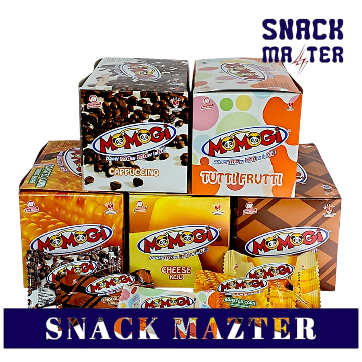 Momogi Stick Snack Extrudat - 5 Varian Rasa, Isi 20 Bks