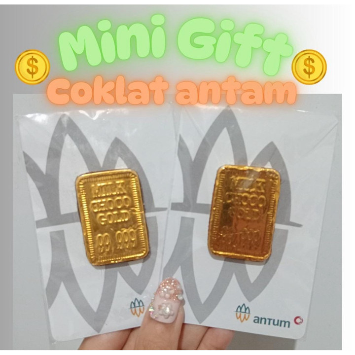 MINI GIFT COKLAT GOLD BATANGAN ANTUM HADIAH MUNGIL LUCU UNIK MURAH Chocolate Foo