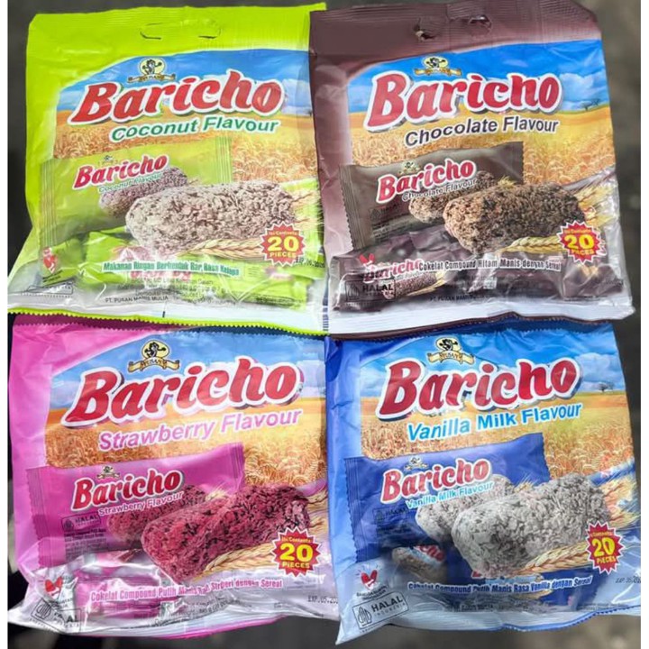 Baricho Oat Cereal Bar 140 Gram Isi 20 Pcs – Snack Cokelat Balut Sereal Aneka Ra