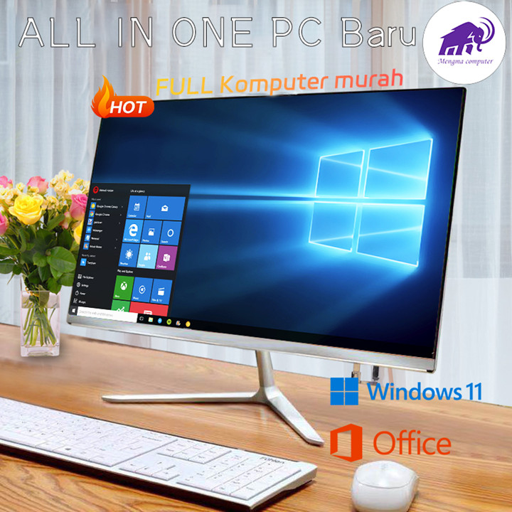 MA Komputer Full Set PC All-in-One Gaming Baru, Prosesor Core i3/i5/i7, Layar 19