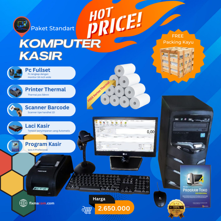 Komputer Set Kasir Core I3 Lengkap Dengan Printer