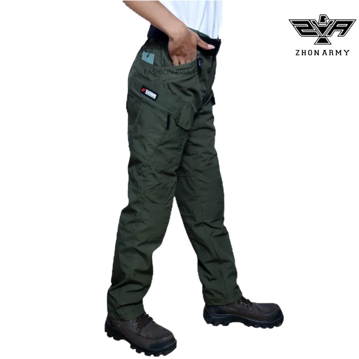 ZHON ARMY Celana PDL Cargo Tactical Panjang Outdoor Grey