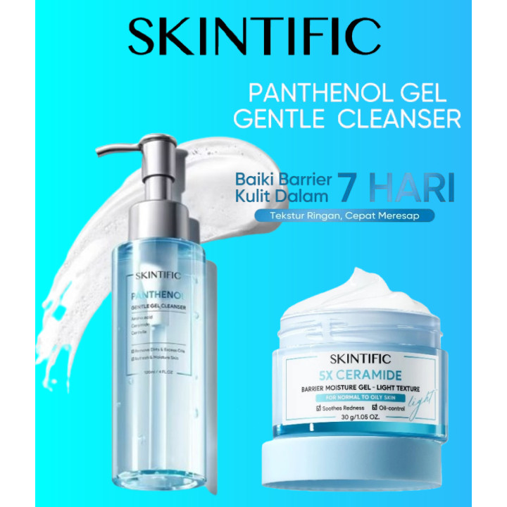 SKINTIFIC - Panthenol Gentle Gel Cleanser 120ml | Sabun Pembersih Wajah Gentle U