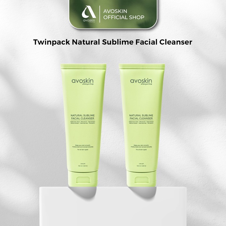 Twinpack Gentle Facial Wash Avoskin Natural Sublime Facial Cleanser 100ml