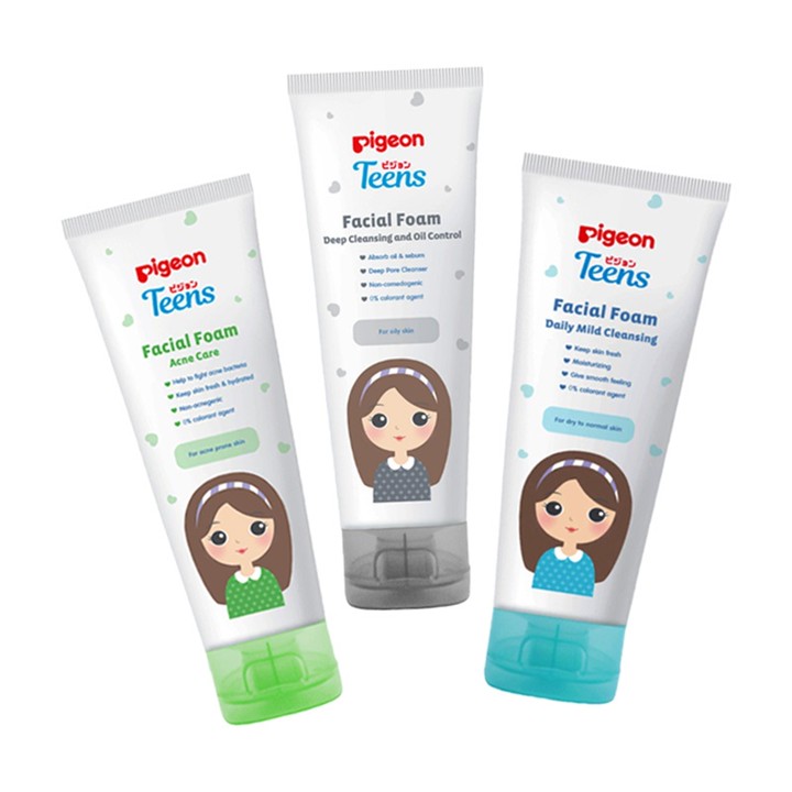 Pigeon Teens Facial Foam - Acne Care / Deep Cleansing & Oil Control / Daily Mild