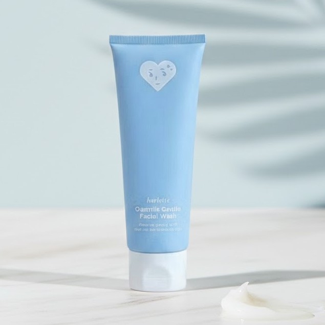 Herlette Facial Wash Oatmilk -  NO SLS & Paraben - Pembersih Muka Penenang Kulit