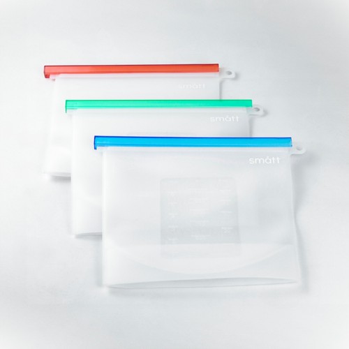 Smatt Vacuum Silicone Bag - Zip Lock Food Bag Silikon Tempat Makanan Breastmilk Storage Kantong Asi Silicon Bag Penyimpanan Pompa Asi