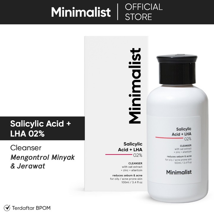 Minimalist 2% Salicylic Acid Cleanser | Anti Acne Face Wash | Kulit Berminyak da