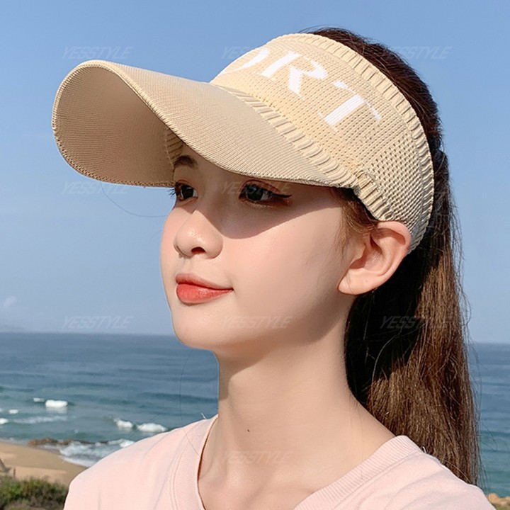 Yesstyle Topi Visor Sport Wanita Pelindung UV Summer Hat Topi Golf Senam Cewek H