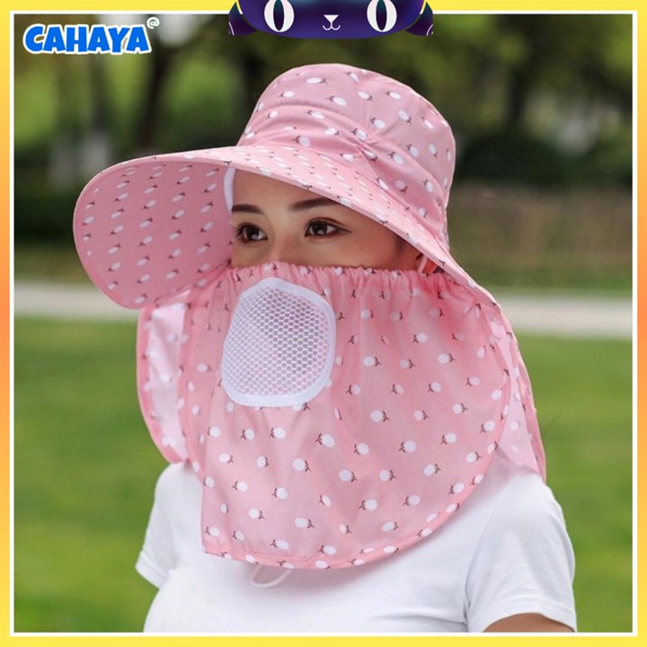 Topi Visor Lipat Wanita Anti UV Lebar / Topi Pantai Cadar T36