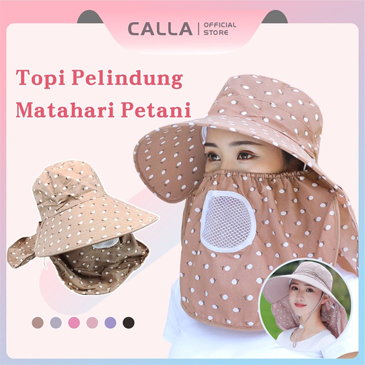 Calla Topi Matahari Lipat Wanita Bertepi Lebar / Topi Matahari Anti UV / Topi Pe